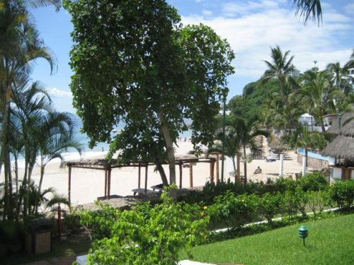 the resort's private beach